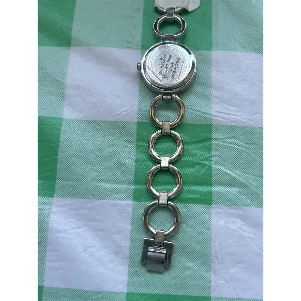 Swisse Ralph White Dial Black Bezel Silver Tone Women’s Quartz Watch